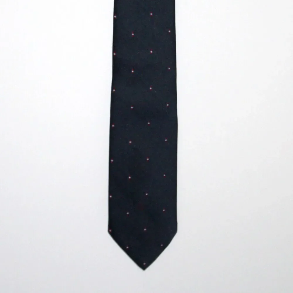 Christian Dior Vintage Necktie Dark Blue logo 58